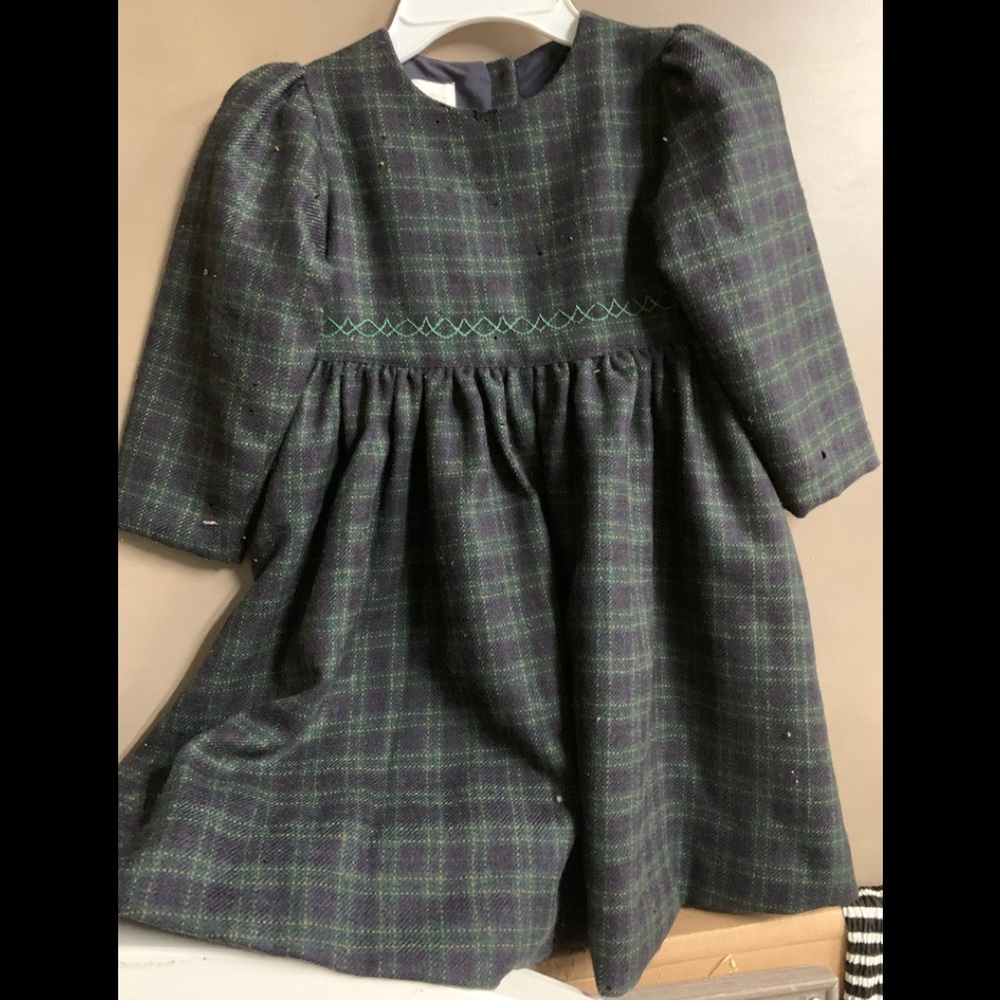 Vintage Wool Plaid Toddler Strausburg Dress